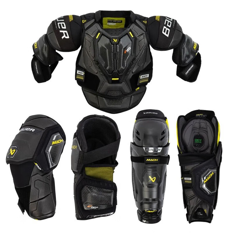 

BAUER Новый набор защитной экипировки для хоккея MACH Youth Competition-Grade: нагрудник, щитки и налокотники - комплект из трех предметов, размер Youth M