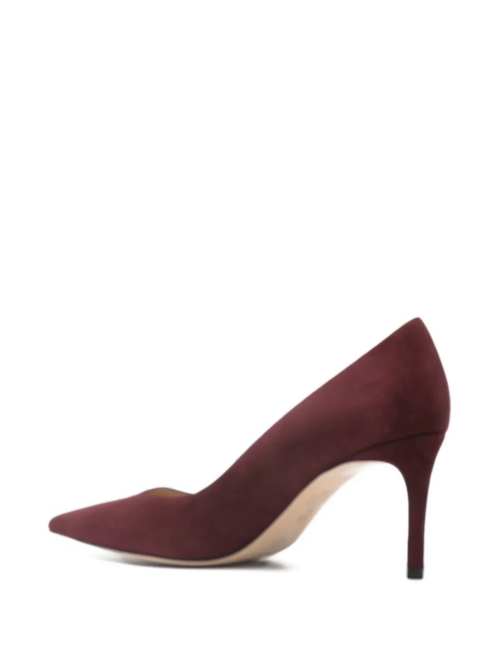 Замшевые туфли-лодочки с острым носком Stuart Weitzman, красный — фото 3