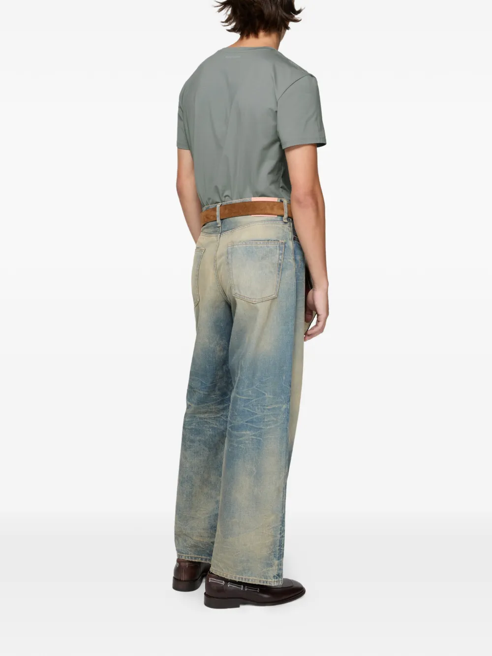 Футболка с короткими рукавами Acne Studios, серый — фото 4