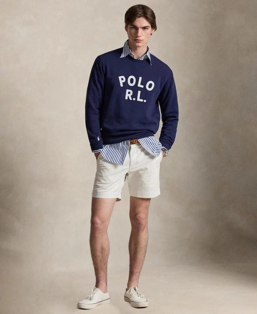 Мужская классическая толстовка с круглым вырезом Polo Ralph Lauren, темно-синий — фото 2