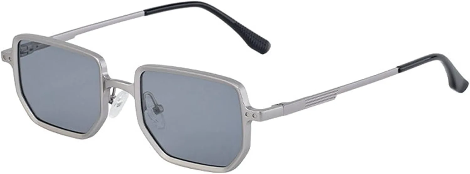 

Солнцезащитные очки Helena Fashion Polygon Square для женщин и мужчин, роскошные металлические узкие солнцезащитные очки для женщин в маленькой оправе, C7