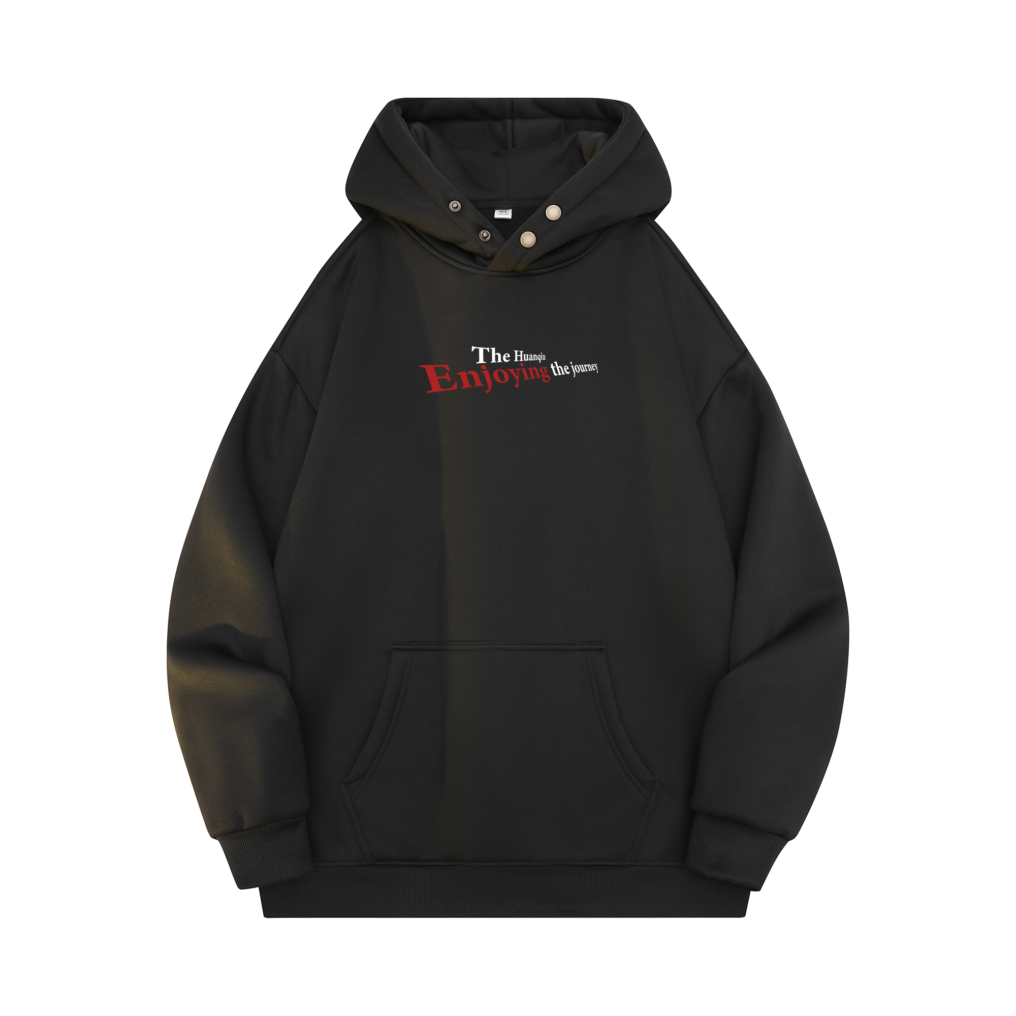 

Толстовка Unisex Hooded Thickened Heavyweight HUANQIU, черный (fleece-lined)