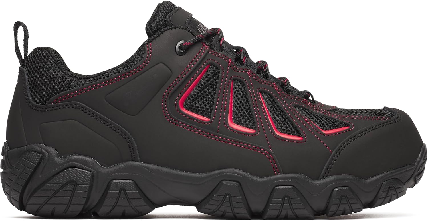 Мужские туфли Thorogood Crosstrex Series SD Oxford с композитным защитным носком, походные ботинки, черный/красный — фото 2
