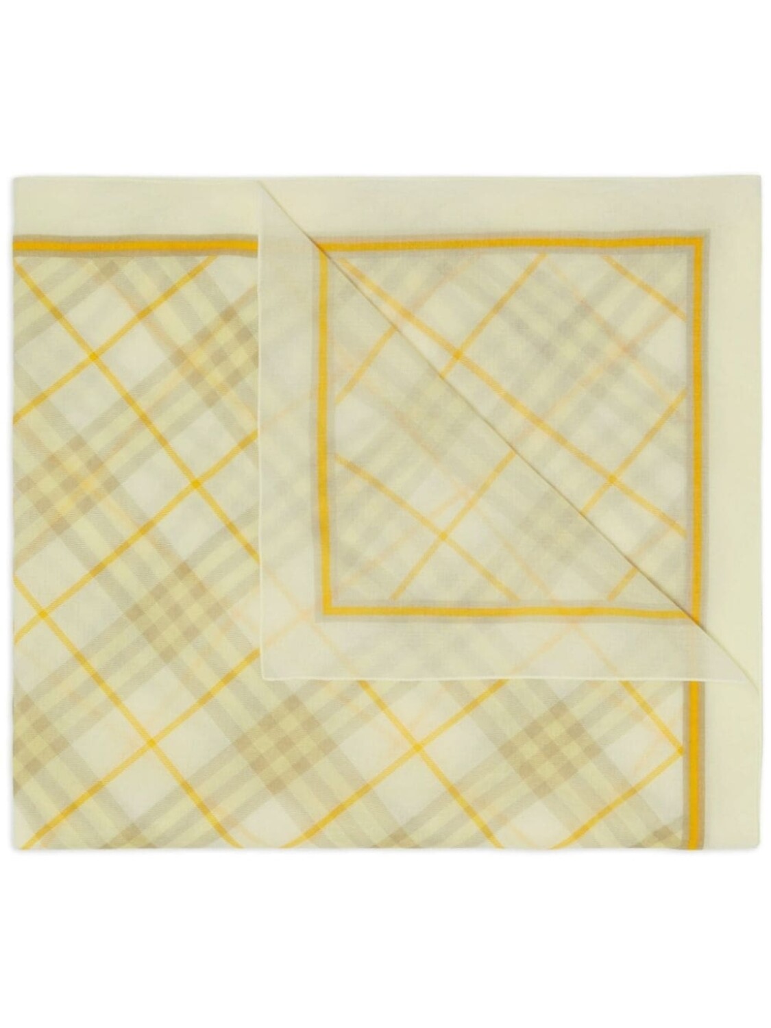 

Burberry checked cotton scarf, нейтральный цвет