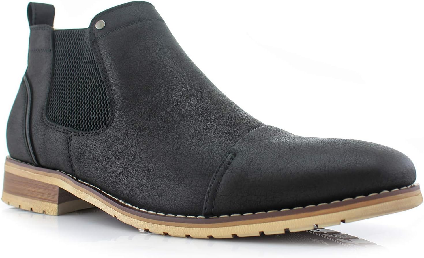 

Мужские ботинки Chelsea Ferro Aldo, Ботинки на бедро с эластичной вставкой в стилях с гладким носком, носком с накладкой и крыловидным брогированием, Для повседневной носки, работы, торжественных и официальных мероприятий, черный