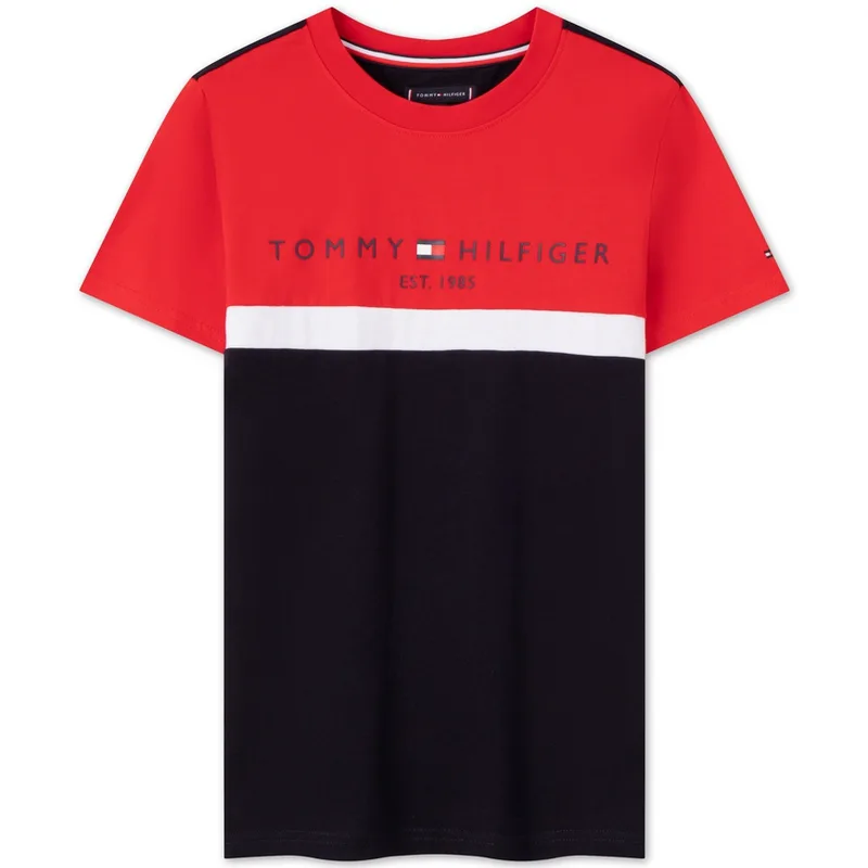 Tommy Hilfiger Футболка Red & Navy Blue Multicolor Kids' — фото 3