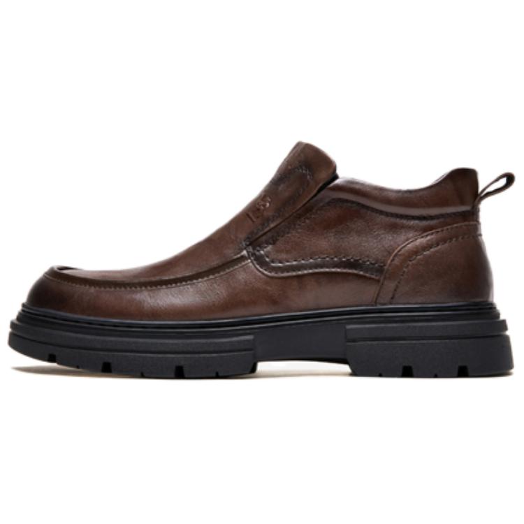 

CAMEL Повседневные кожаные туфли мужские Mid top Brown/Black