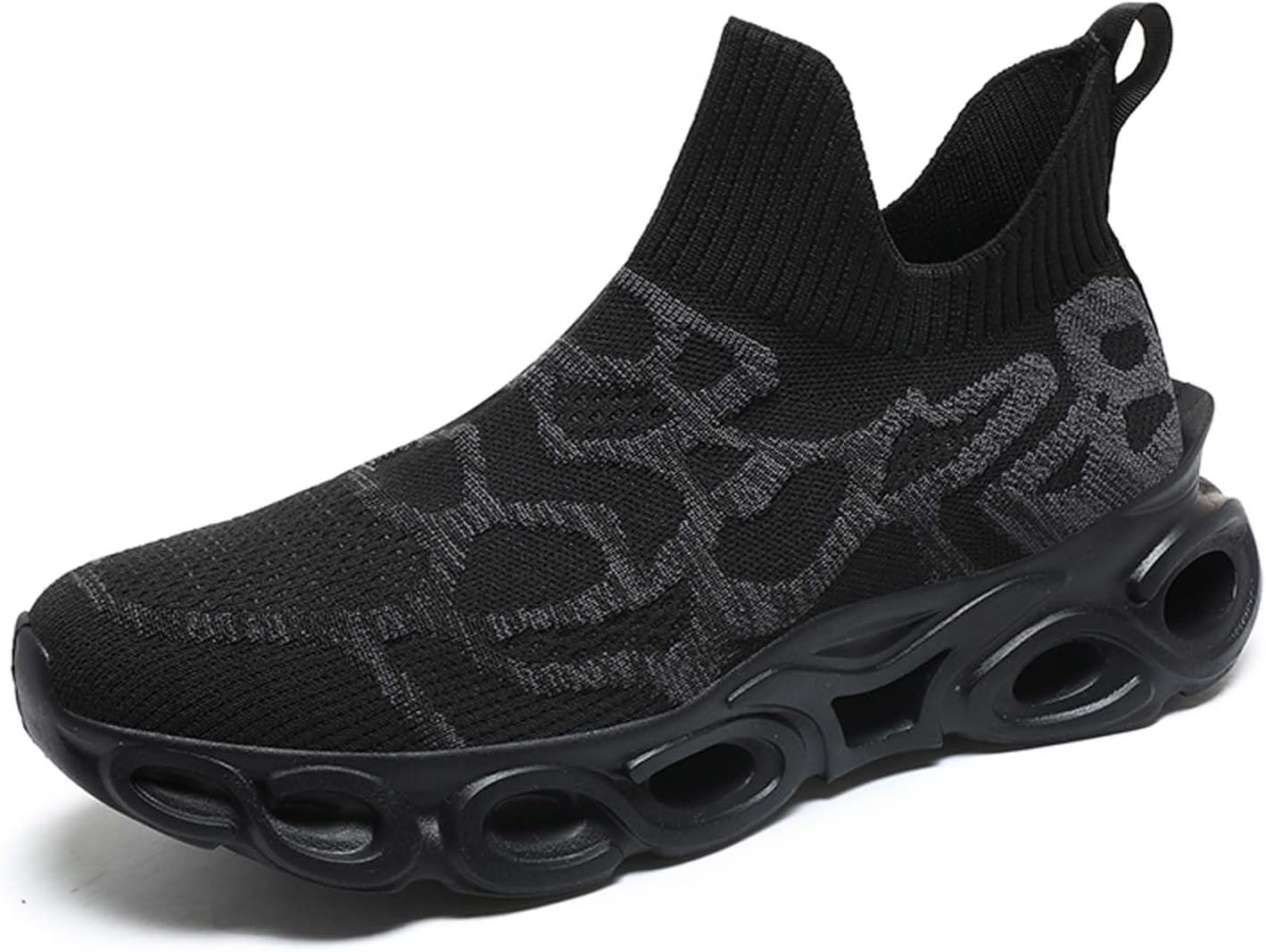 

Мужские и женские слипоны-лоферы для ходьбы, тенниса, без шнурков, кроссовки для бега, дышащие и легкие Missletty, черный