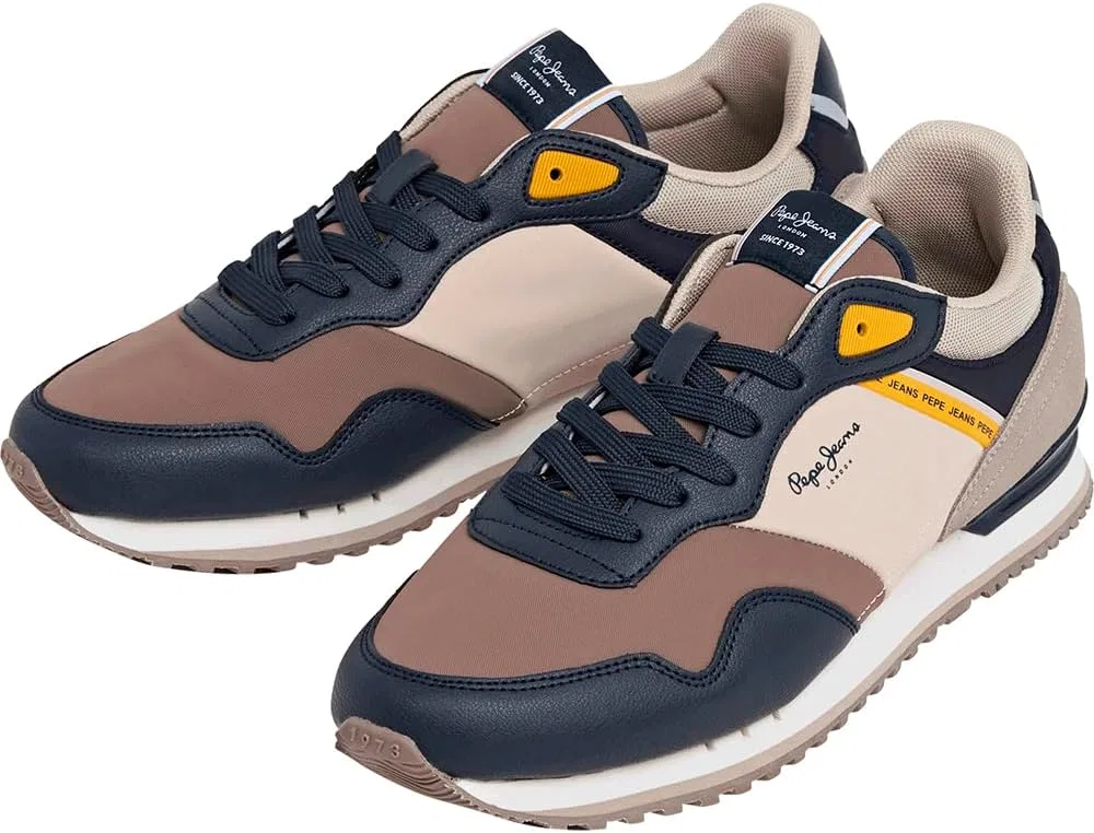 Кроссовки Pepe Jeans Herren London Cross MSneak, Brown Hide Beige — фото 2