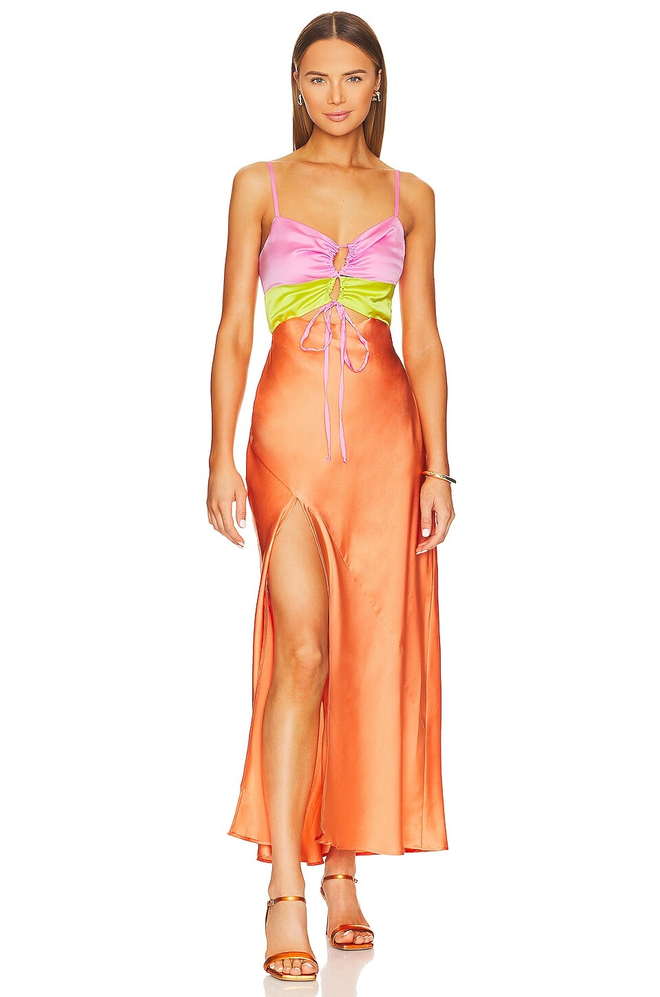 

Платье Show Me Your Mumu Calloway Cut Out Dres, цвет Cantaloupe Luxe Satin