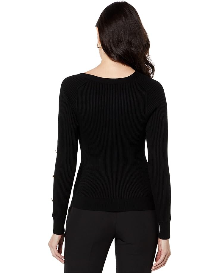 

Свитер MILLY Button Placket Top, черный