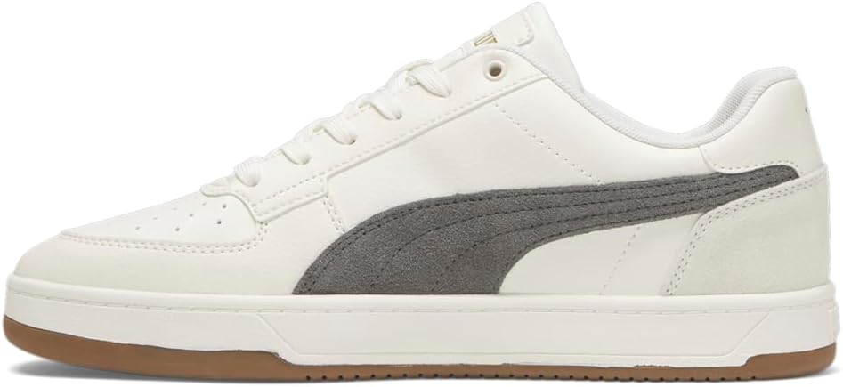 Мужские кроссовки PUMA Caven 2.0 из замши с шнуровкой, повседневные - белые — фото 3