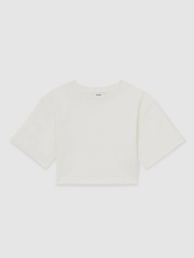 

Детская футболка Alex Cotton с коротким рукавом Reiss, Ivory