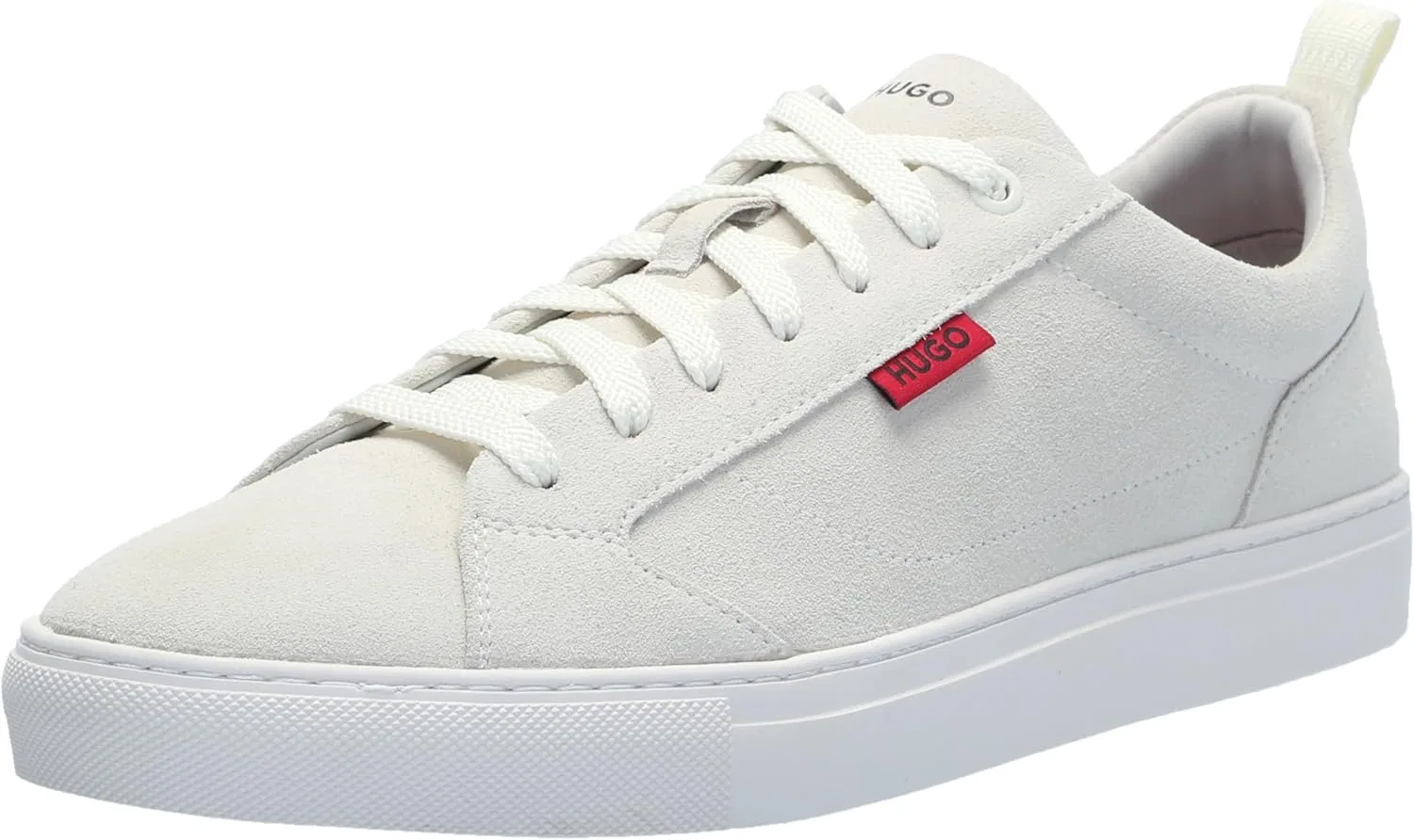 Мужские низкие кроссовки HUGO Essential Cupsole из замши, Natural Oats