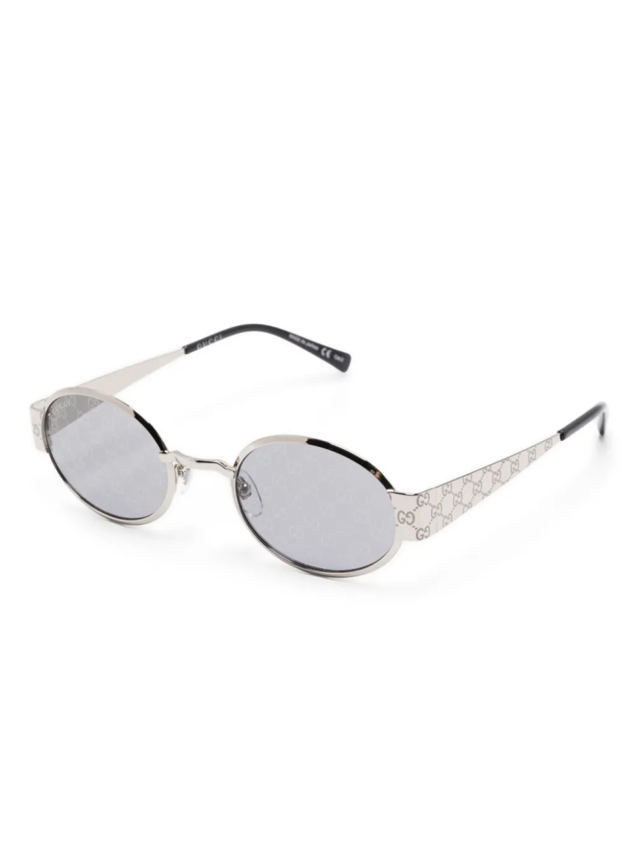 Солнцезащитные очки в круглой оправе Gucci Eyewear, серебряный — фото 2