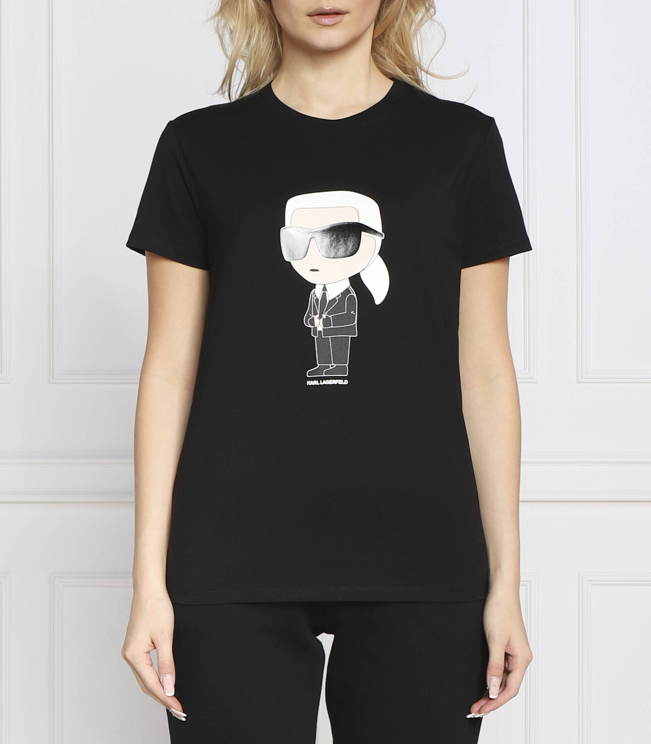 

Футболка Karl Lagerfeld ikonik 2.0 regular fit, черный