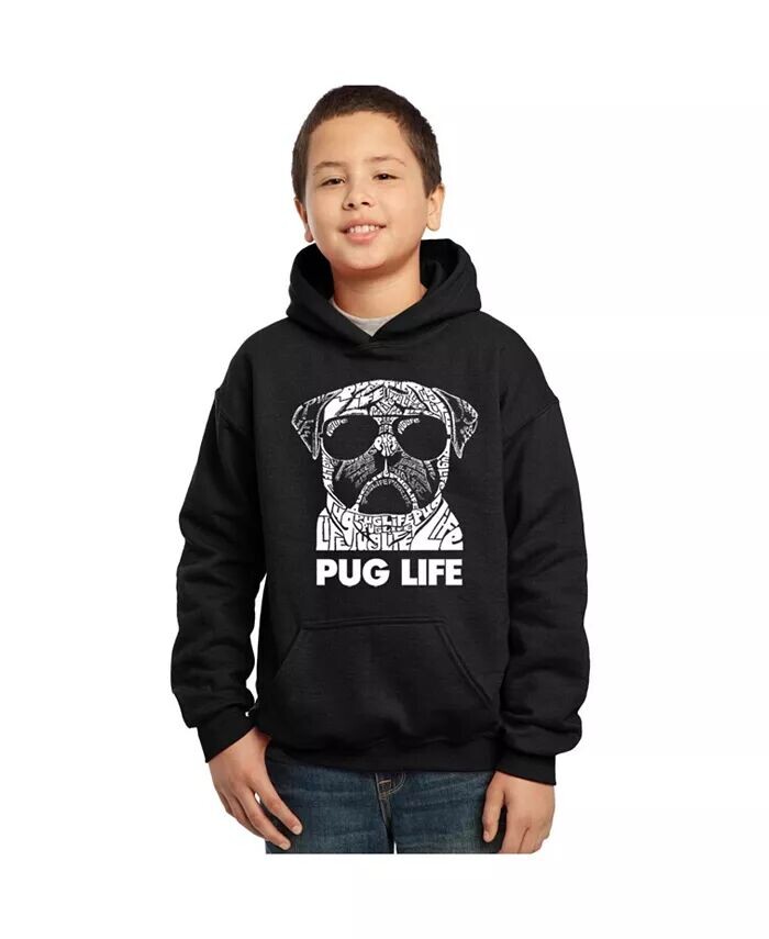 

Толстовка с капюшоном Big Boy's Word Art - Pug Life La Pop Art, черный