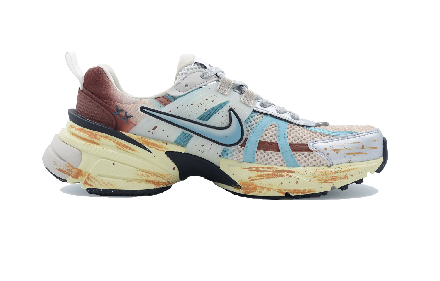 

Кроссовки для бега V2K Run женские с низким верхом коричневые/синие Nike