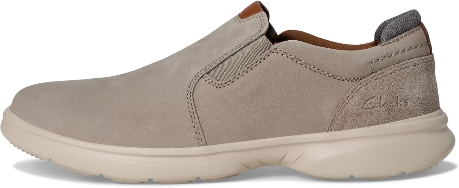 Мужские туфли Clarks Bradley Ease, Light Grey Nubuck Leather — фото 4