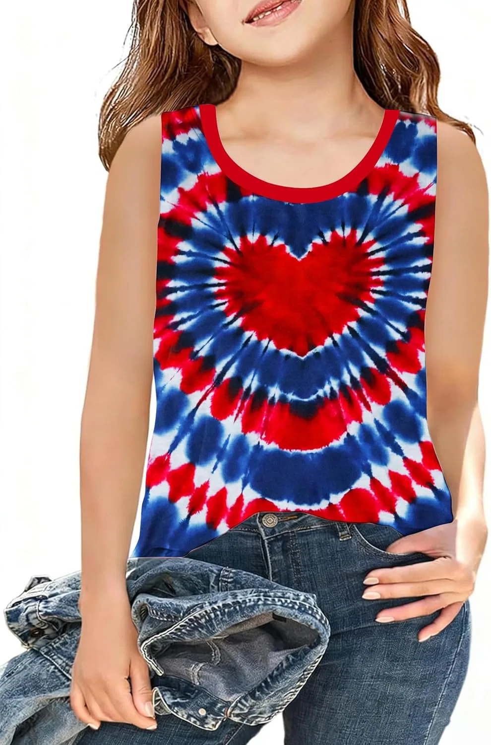 Детский топ-безрукавка American Flag, CAZYCHILD, Blue-love — фото 2