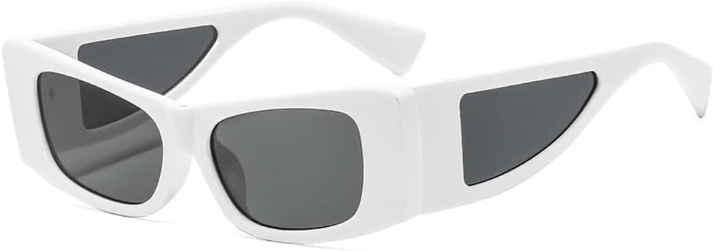 

Модные солнцезащитные очки в квадратной оправе для женщин, а также роскошные очки для мужчин, предназначенные для вождения, походов и активного отдыха, с защитой от УФ-излучения UV400 TVTBBVV, White Gray