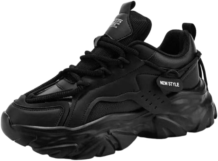 

Ретро кроссовки с толстой подошвой - Нескользящая прочная резиновая подошва Белые туфли - Повседневная мода на все сезоны Clolinde