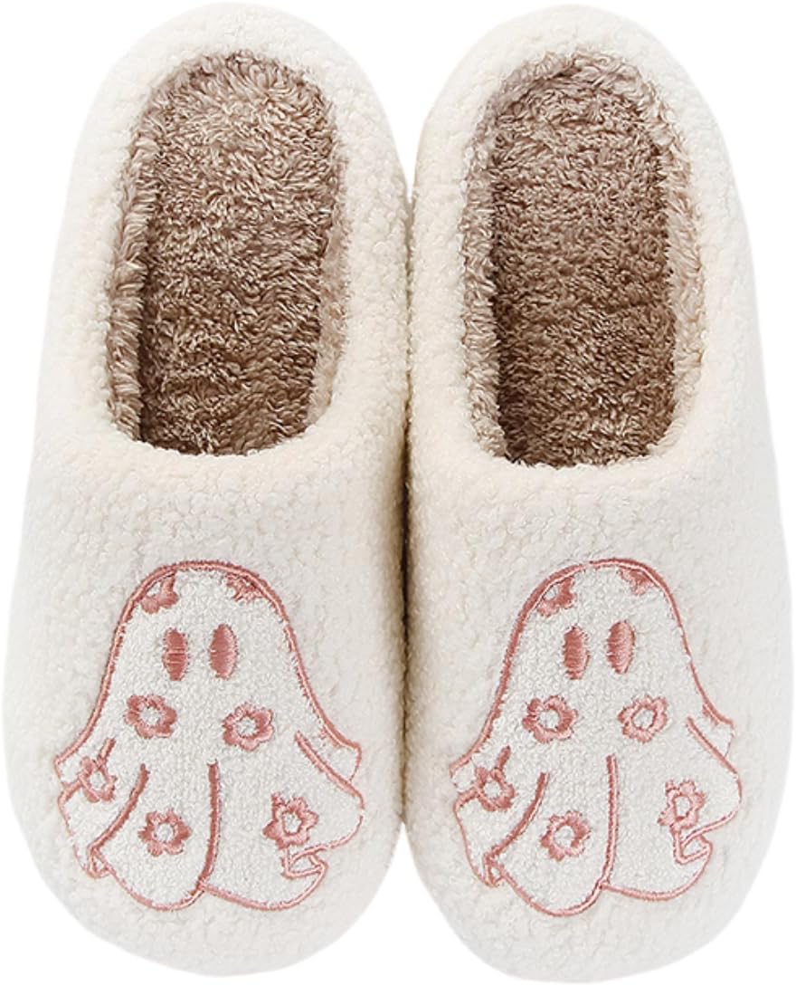 

Тапочки с тыквами на Хэллоуин для женщин и мужчин, уютные плюшевые тапочки с эффектом памяти для дома для пары Poispois, Pumpkin/A8