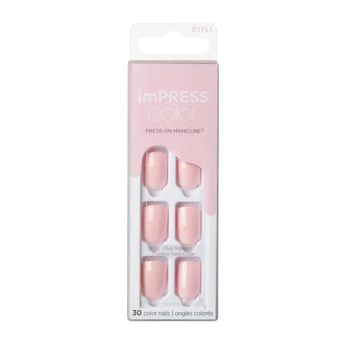 

Накладные ногти impress color nails uñas postizas Kiss, цвет pick me pink