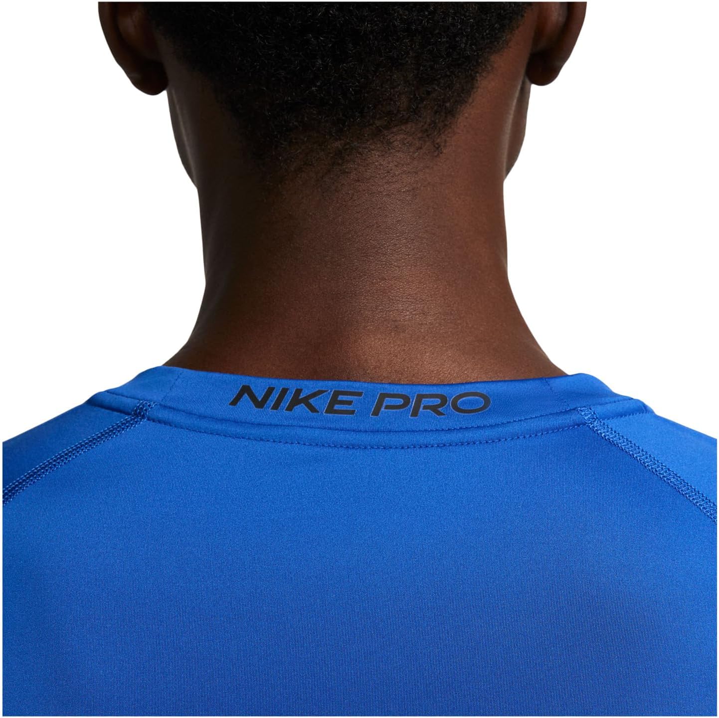 Топ Nike Pro Dri-FIT Slim Short Sleeve Top, цвет Game Royal/Black — фото 4