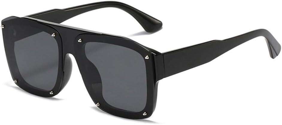 

Солнцезащитные очки UV400 с защитой от УФ-излучения — большие, в стиле панк, черные, с заклепками, для женщин и мужчин, для бега и активного отдыха generic, C1black-black