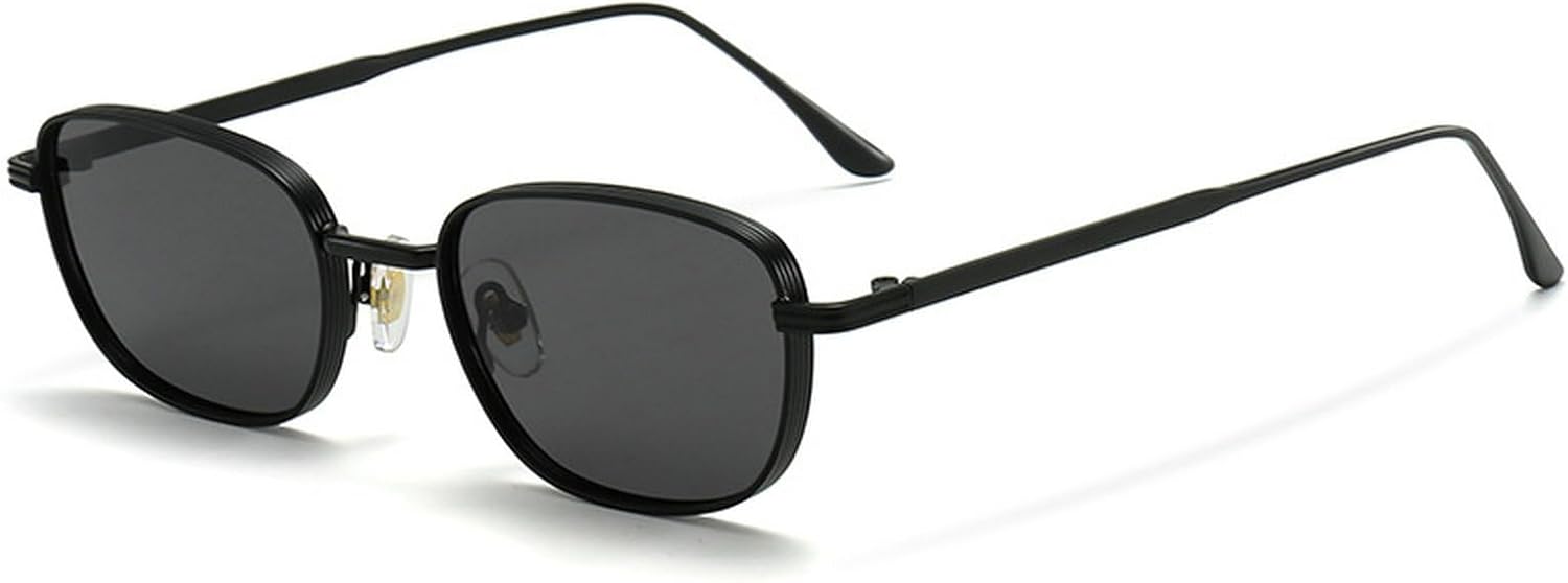 

Модные квадратные солнцезащитные очки для женщин 2025 года, роскошные винтажные маленькие прямоугольные солнцезащитные очки для мужчин, защита от УФ-излучения для активного отдыха mincl, Black