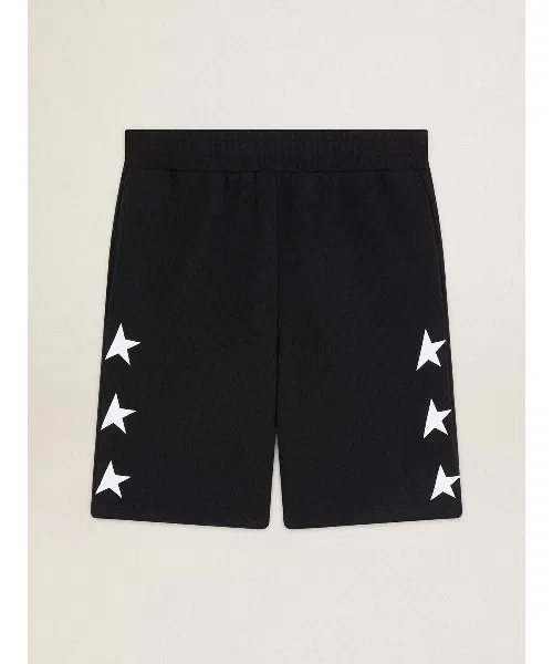 Унисекс шорты боксёрского кроя GOLDEN GOOSE MULTI STAR чёрно-белые