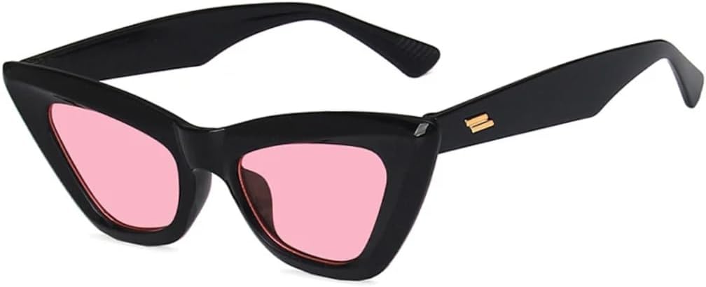 

Солнцезащитные очки с защитой от УФ-излучения UV400 | «Кошачий глаз», маленькая оправа | Линзы конфетных цветов для занятий спортом на открытом воздухе и вождения DSVIGF, Black Pink