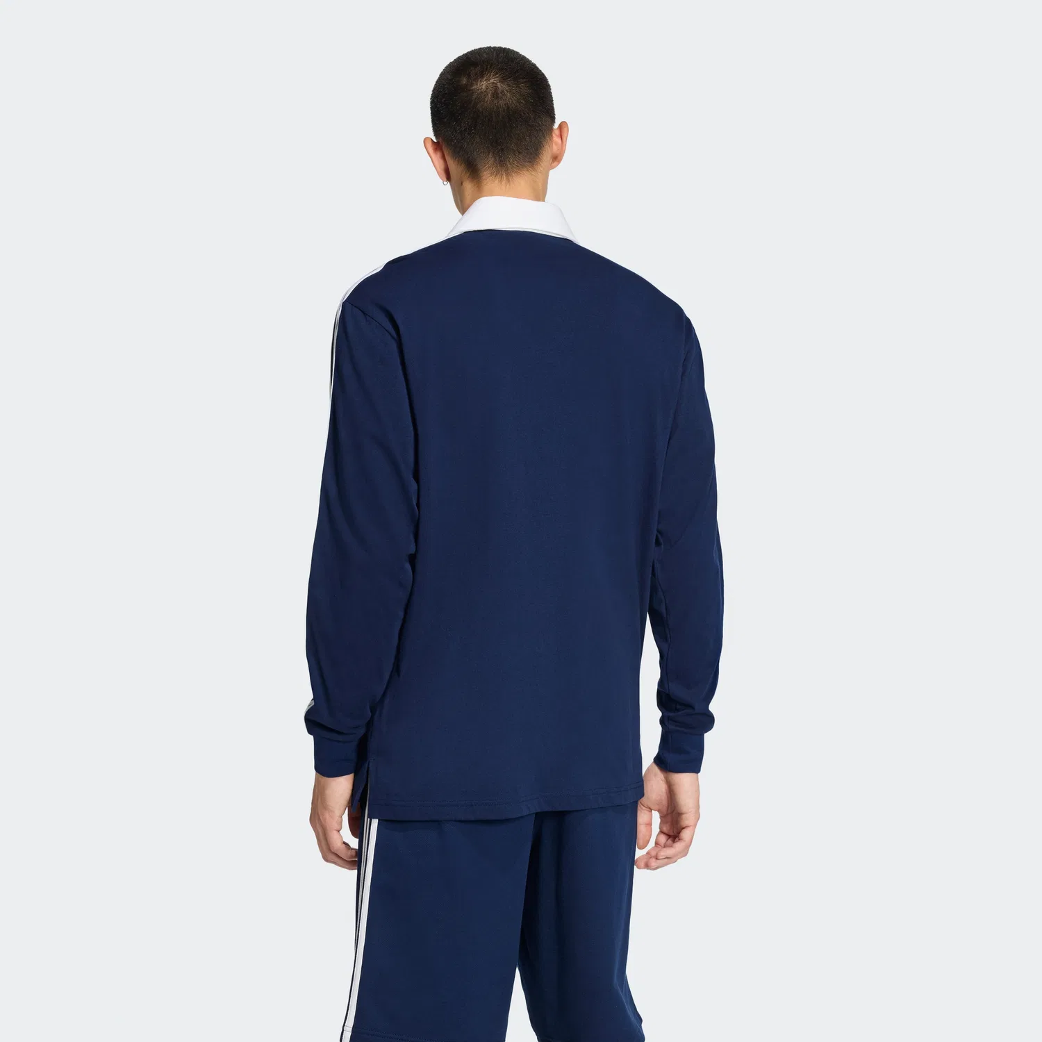 Мужское поло-регби с тремя полосками цвета Night Indigo от Adidas — фото 2