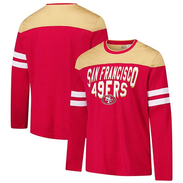 

Мужская футболка с длинным рукавом San Francisco 49ers Adaptive Hail Mary scarlet/gold G-Iii Sports By Carl Banks