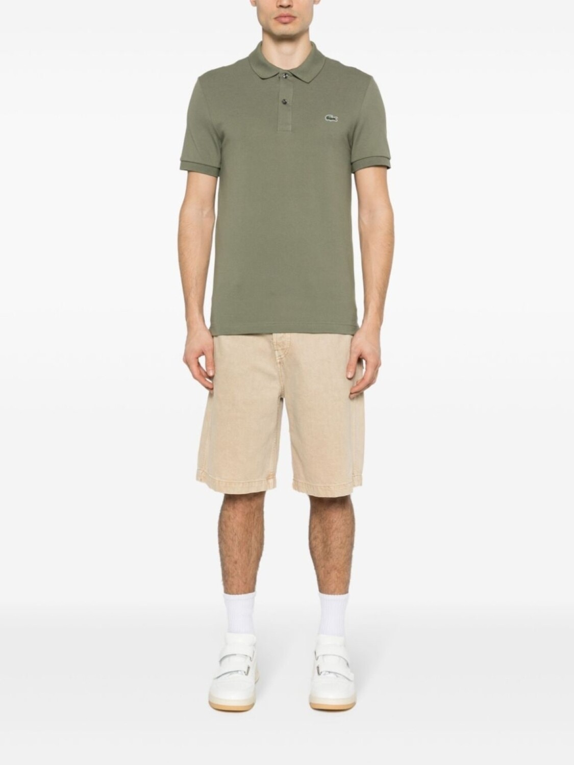 Lacoste рубашка поло с нашивкой-логотипом, зеленый — фото 2