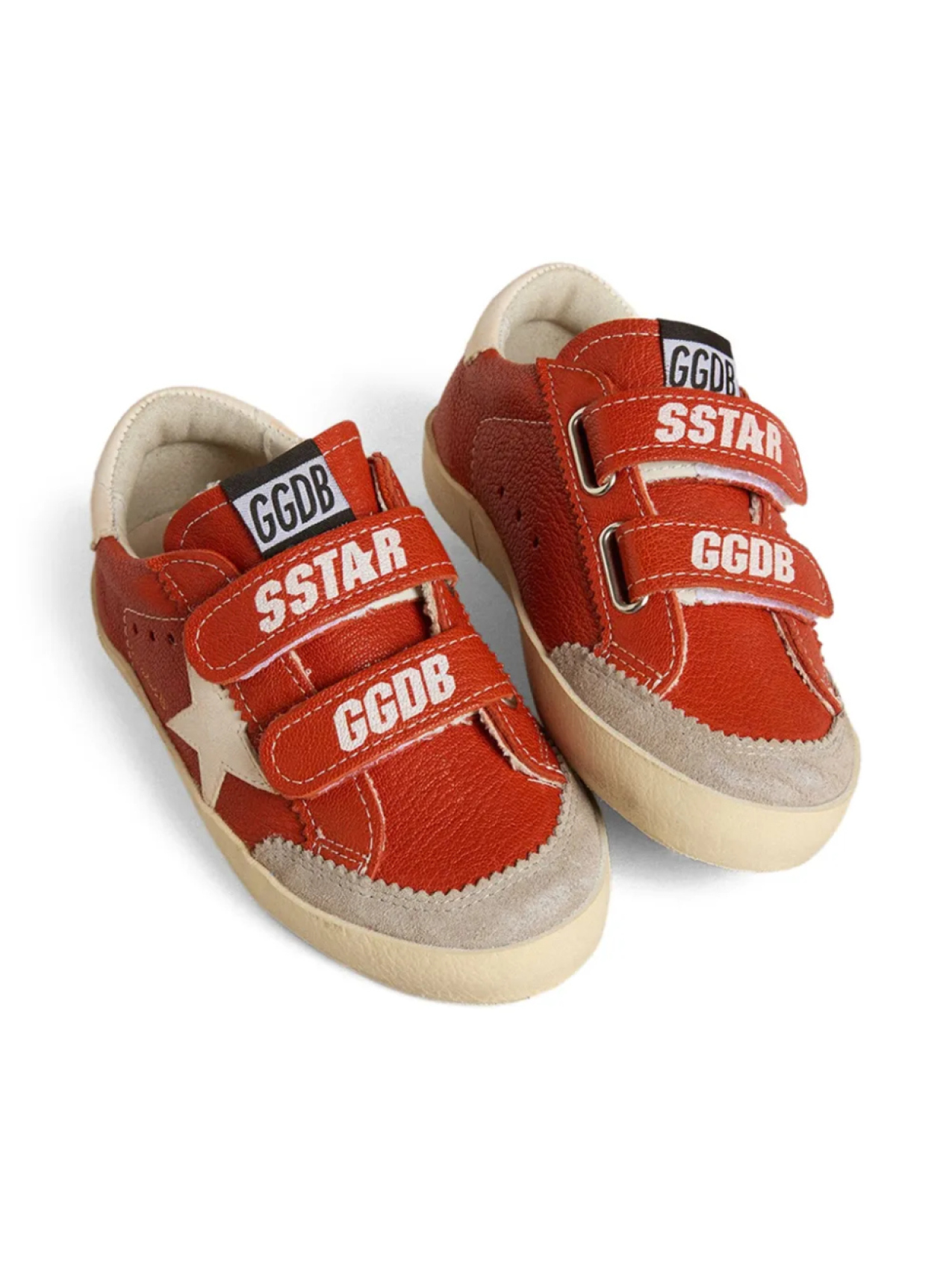 Golden Goose кеды на липучках с нашивкой, красный — фото 2