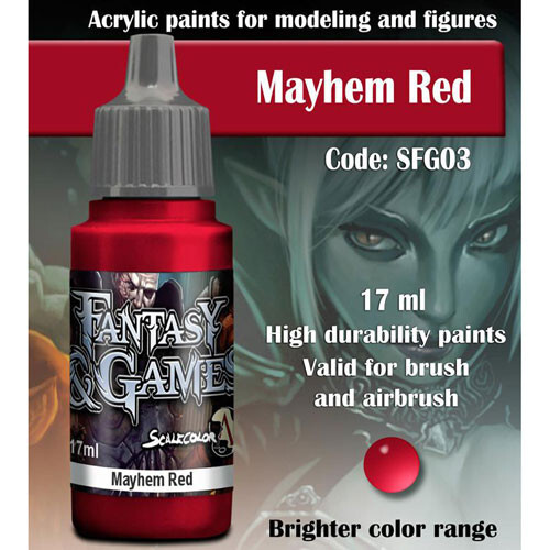 

Миниатюра Scale 75 USA Fantasy & Games Paint: Mayhem Red (17ml)