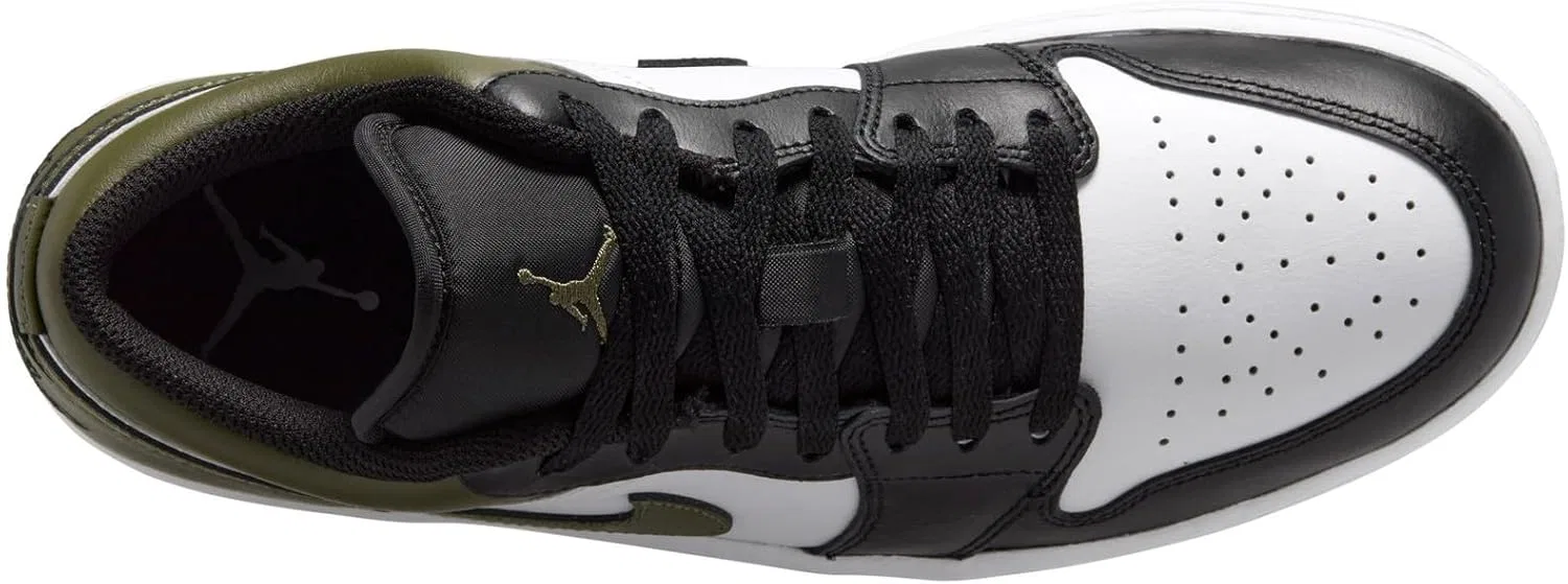 Кроссовки Air Jordan 1 Low, Nike, цвет Black/Medium Olive/White — фото 2