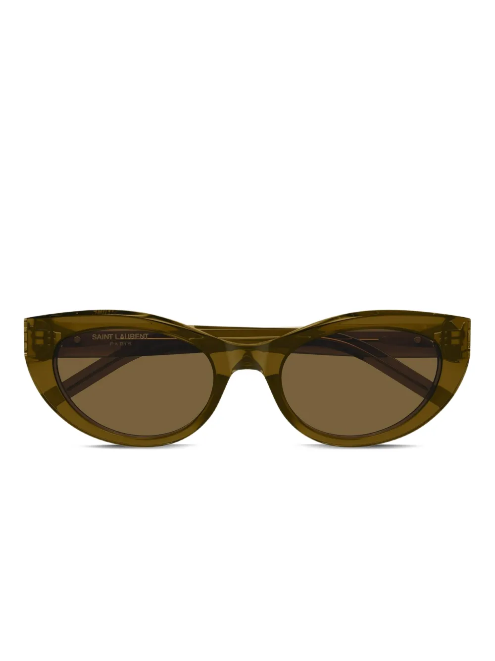 

Солнцезащитные очки в оправе 'кошачий глаз' Saint Laurent, коричневый