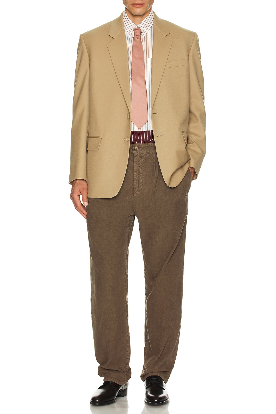 

Длинный рукав рубашка Saint Laurent, Creme Caramel