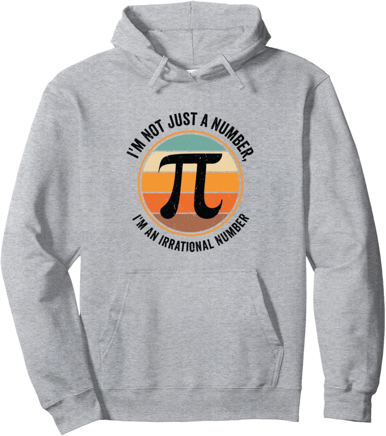

Хэллоуинская ретро-толстовка с символом Пи и цифрами I'M Not Just A Number I'M An Irrational Number, серый