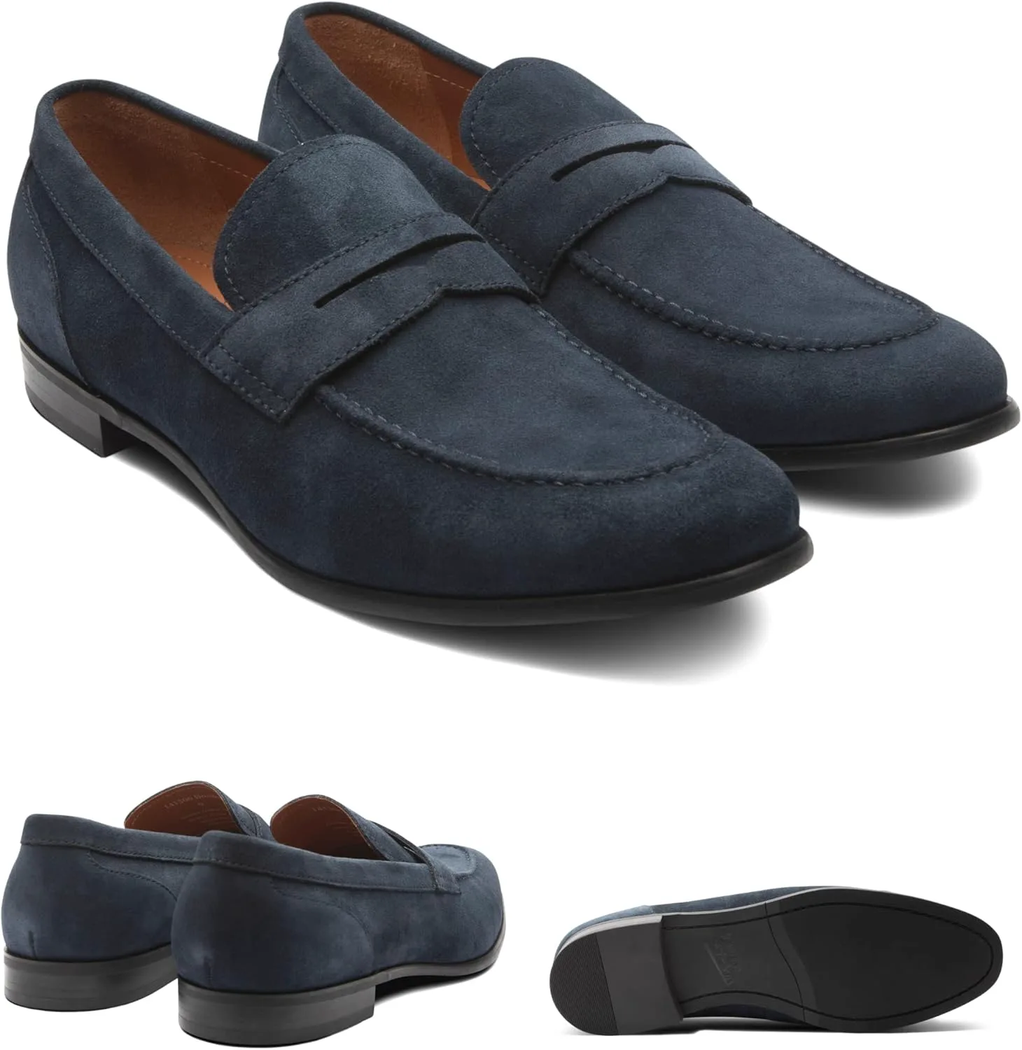 

Мужские лоферы Dunross & Sons Brookes Penny Loafer без шнурков, деловые туфли, темно-синий