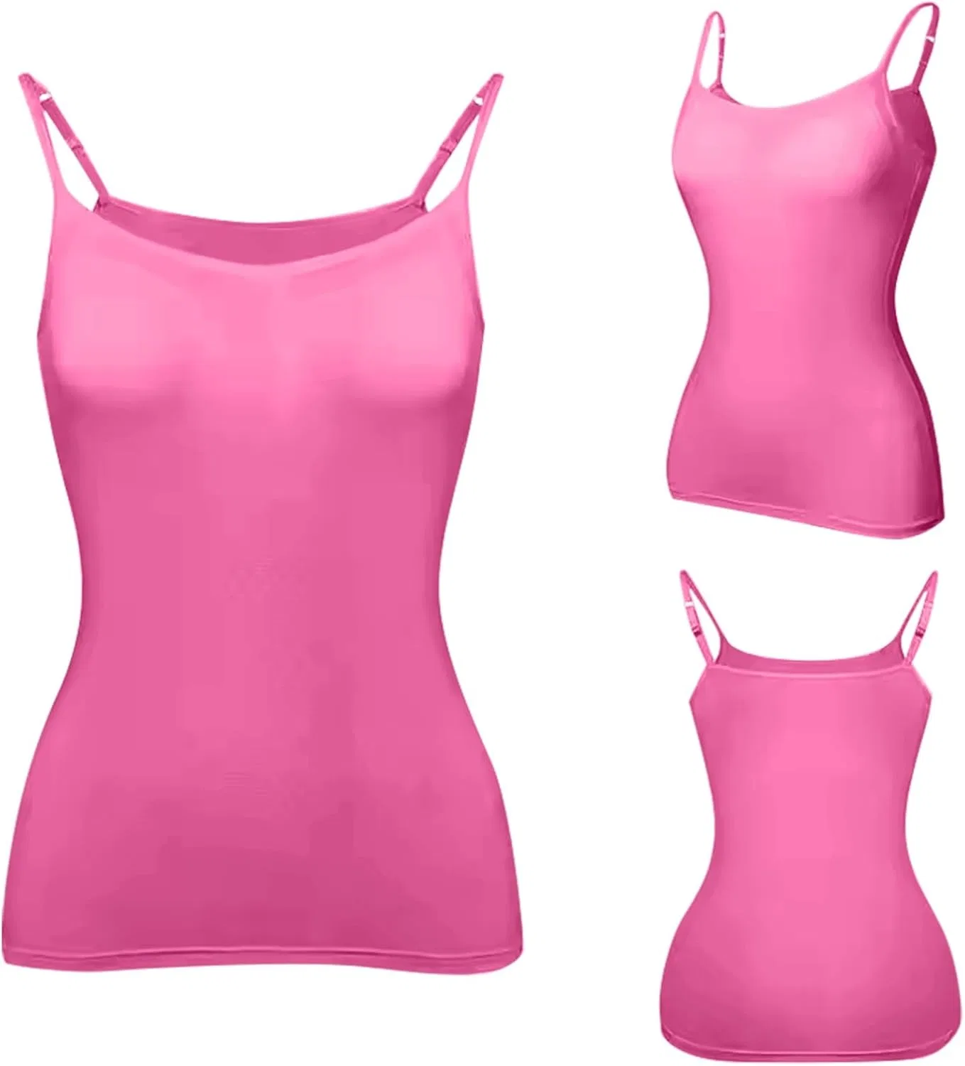 Топ-майка женская с встроенным бюстгальтером, Generic, A-hot Pink — фото 4