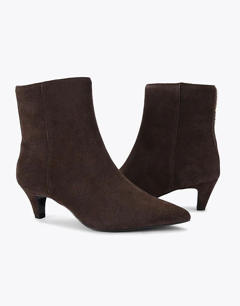 Низкие ботильоны KG Kurt Geiger Tansy из коричневой замши — фото 4