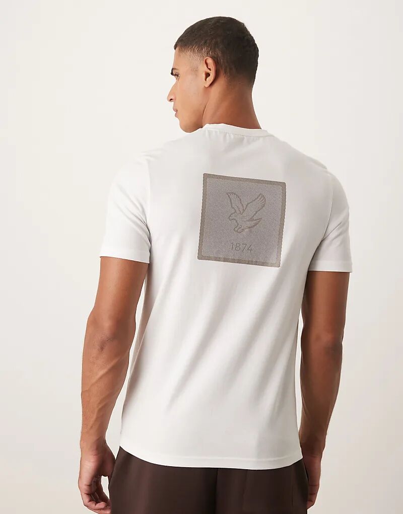 

Футболка с прорезиненным логотипом Lyle & Scott белого цвета