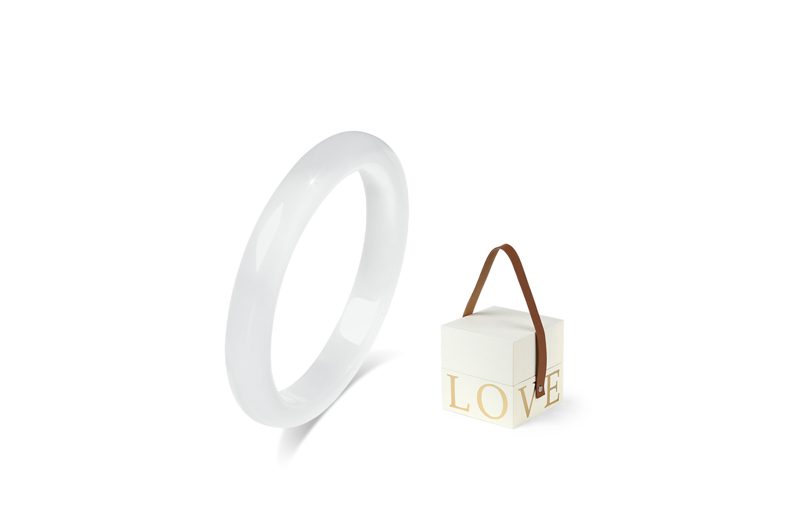 

Стеклянный браслет с кошачьим глазом для женщин MISS TOOYA, светло-белый