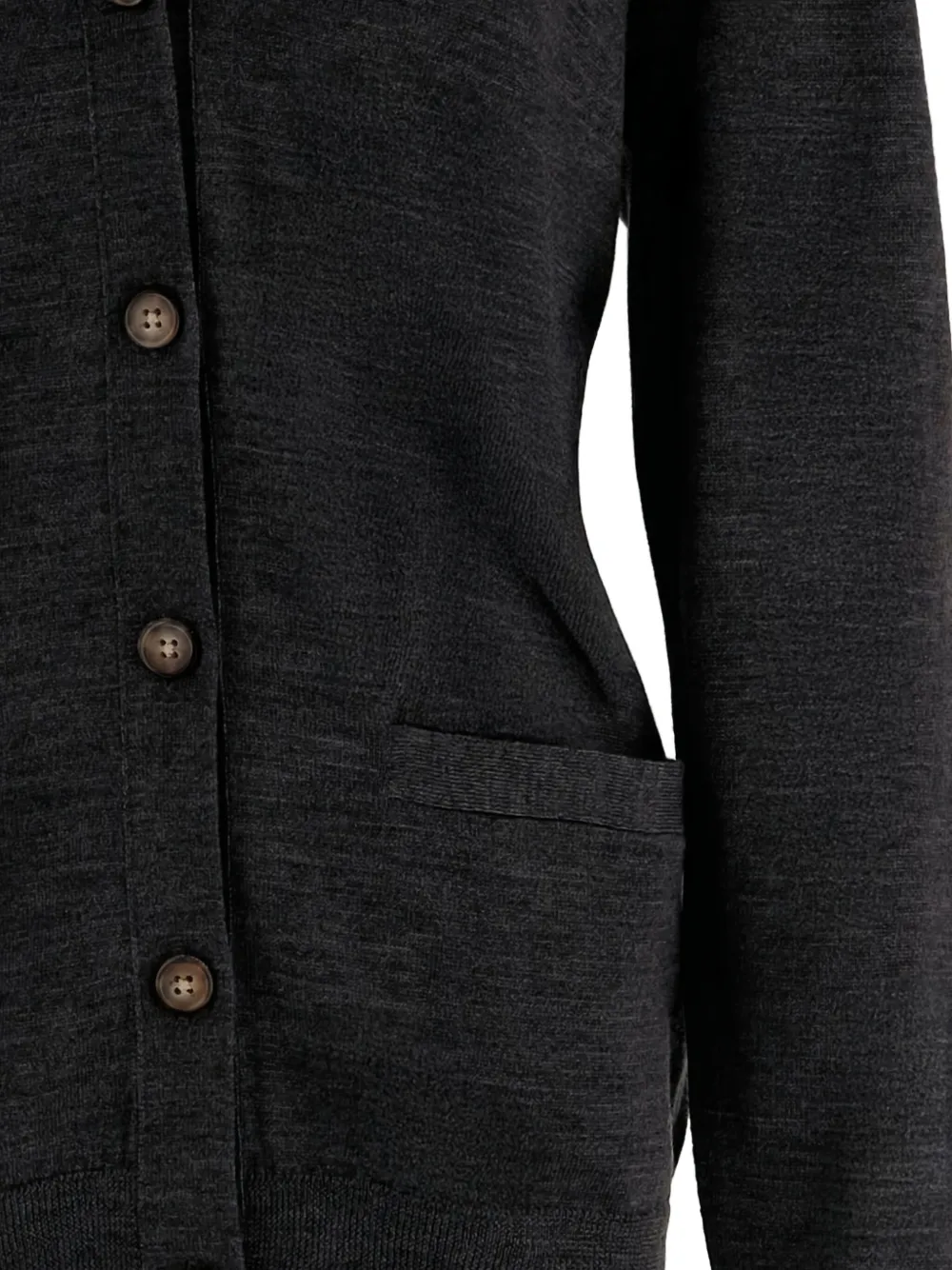 Кардиган с застежкой на пуговицы и накладными карманами POLO RALPH LAUREN, серый — фото 2