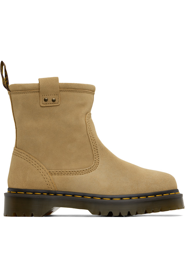 

Байкерские ботинки Anistone lo из замши Dr. Martens, цвет savannah tan