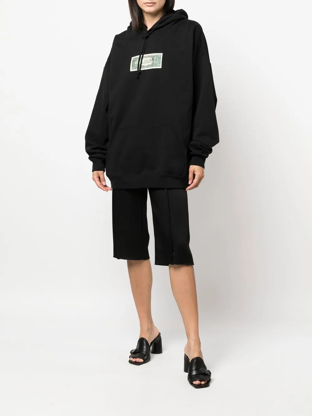 Худи с графичным принтом VETEMENTS, черный — фото 3